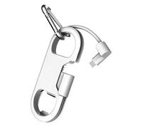 Kueohse Câble de Charge + Porte-Clés + Mousqueton en Aluminium Porte-Clés Multifonction Portable Cordon de Chargement USB Câble Court