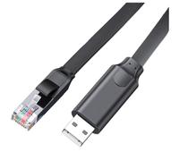 Kueohse Câble de Console USB vers RJ45 Adaptateur Série RS232 pour Ordinateur Portable Convertisseur USB RJ45 8P8C Câble de Console 180 cm