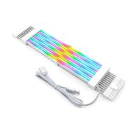 Kueohse Câble D'Extension ARGB de Haute Qualité Strimer plus ATX 24 Broches PCI-E en Silicone Souple Pliable 5 V ARGB Neon Line