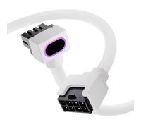 Kueohse Câble D'Extension de Carte Mère CPU8PIN, Connecteur Mâle-, Câble PC ARGB avec 5 V 3 Broches, à Angle Droit de 90 Degrés 18 AWG B