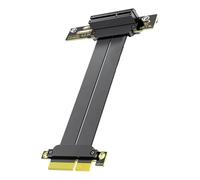 Kueohse Câble D'Extension PCIe 4.0 X4 Coudé à 90°-180° pour Carte Réseau de Minage, Carte D'Acquisition et Carte SSD NVMe