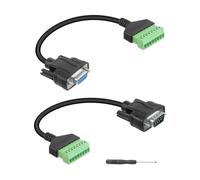 Kueohse Câble D'Extension sans Soudure DB9, Module de Signal de Connecteur de Terminal Série DB9 RS232 D-SUB Mâle et
