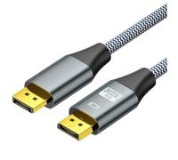 Kueohse Câble DisplayPort DP1.4 8K 60 Hz Câble DP 4K 144 Hz Câble Audio Vidéo HDR 32 Gbit/S Blindé pour Ordinateur Portable TV Projecteur 1,5 Mètre