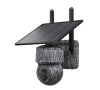 Kueohse Caméra PTZ solaire 3 MP 4G SIM WiFi sans fil IP avec panneau solaire - Caméra de vidéosurveillance audio de sécurité (C) Installation facile