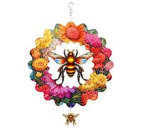 Kueohse Carillons Éoliens Fleurs D'Abeilles, Moulins à Vent Décoratifs à Suspendre à L'Extérieur pour Une Décoration Intérieure et Extérieure