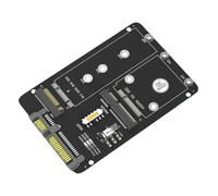 Kueohse Carte Adaptateur de Boîtier SSD 2 en 1 M. 2 NGFF/MSATA vers SATA3 pour Disque Dur SSD 2,5 Pouces