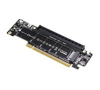 Kueohse Carte D'Extension D'Extension PCIE4.0 Split PCIE X16 vers M.2 NVME Carte Adaptateur SSD PCIE X16 vers X8+X4+X4 Quad VROC .2 Port NVMe