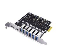 Kueohse Carte D'Extension USB 3.2 et Type C PCI-E ContrôLeur PCIE vers USB 6 Ports + 2 Ports USB-C 3.2 Adaptateur de Carte PCI-E