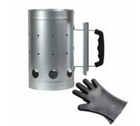 Kueohse Charbon de Bois Allumage du Seau de Démarrage Allumage du Poêle à Charbon Barbecue Cheminée de Démarrage Barbecue Barils de Grill