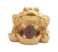 Kueohse Chinois Feng Shui Argent Chanceux Fortune Richesse Grenouille Crapaud Pièce Décoration de Décoration de Bureau À Domicile Cadeaux Porte - Or
