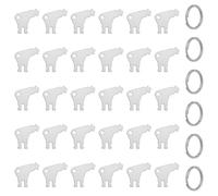 Kueohse Clé de Distributeur D'Essuie-Tout, 30 Pièces Clé de Distributeur Universelle avec 6 Porte-Clés pour Distributeurs D'Essuie-Tout et de Papier Toilette