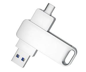 Kueohse Clé USB 3.1 de 256 Go avec Ports Type C et Type A e Mémoire, Stockage de Sauvegarde pour Smartphones OTG.