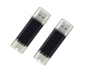Kueohse Clé USB C + USB A 128 Go 2-Pack Clé USB 2-en-1 Dual Flash Drive Type C Mémoire Stick Thumb Drive Jump Drive