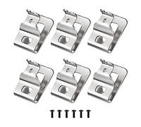 Kueohse Clip Ceinture, 6 PièCes en Acier Inoxydable Perceuse Outil Clips Crochet Kit avec Vis pour N268241 Adapté pour 20V Outils éLectriques DCD980 DCD985
