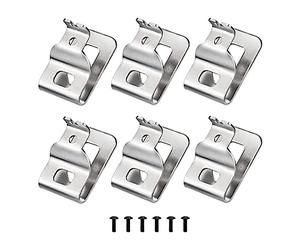 Kueohse Clip Ceinture, 6 PièCes en Acier Inoxydable Perceuse Outil Clips Crochet Kit avec Vis pour N268241 Adapté pour 20V Outils éLectriques DCD980 DCD985