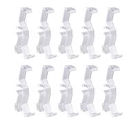 Kueohse Clips de volant, plastique transparent, clip de fixation caché pour volant, faux horizontal et pièces de store