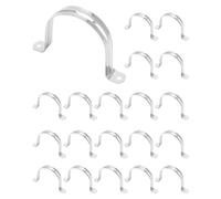 Kueohse Collier de Serrage pour Tuyau Rigide de 3 Pouces, Paquet de 20 Clips pour Tube de Support Strap-U, Support de Fixation Robuste en Acier Inoxydable, Sangle à Deux Trous