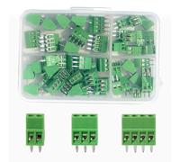 Kueohse Connecteur de Bloc de Bornes à Vis Monté sur PCB 50PCS 2,54 mm 0,1 Pouce D'Espacement, 2P 3P 4P 150V 6A