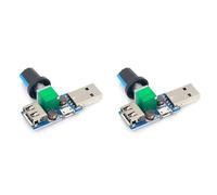 Kueohse Contrôleur de Vitesse de Ventilateur Mini USB 2X, Régulateur de Volume d'air, Module de Commutation de Vitesse de Ventilateur Multifonction Silencieux.