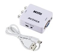 Kueohse Convertisseur Audio VidéO AV () vers VGA, RéSolution de Prise en Charge 1080P/720P, avec Port D'EntréE Audio 3.5Mm, pour PC TV STB