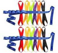 Kueohse Cordes de Sécurité pour Enfants - Pack de 2 avec 12 Poignées Colorées pour une Utilisation en Extérieur, Idéales pour les Crèches et les Garderies.