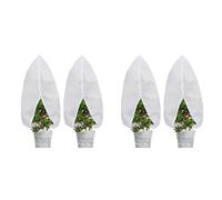 Kueohse Couvertures de Plantes avec Veste Protection Contre Gel, 2,6 Pieds X 4 Pieds, Couvertures de Plantes D'Hiver Réutilisables avec Cordon de Serrage et Fermeture Éclair, Paquet de 4