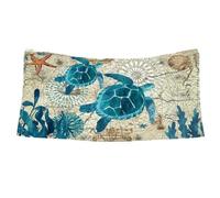 Kueohse de Plage à Séchage avec Motif Tortue de Mer, et Absorbante, Adaptée à la Salle de Bain, à L'Extérieur, à la Piscine et au Camping,A