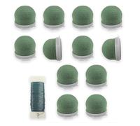 Kueohse Décor de Bouteille de Vin de 12pc Ensemble de Mousse Florale Verte pour Table de Mariage de Mariage Décoration de Bouteille de Vin