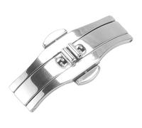 Kueohse Double Boucle Bouton Papillon Fermoir Boucle Argent pour Bracelet de Montre 21 Mm