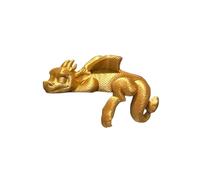 Kueohse Dragon Bookend Set - Dragon de Sommeil Vintage Élégant Imprimé en 3D pour Figurines de Bibliothèque pour L'Affichage Décoratif Or