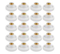 Kueohse E27 Douille à Vis Blanc Plafonnier Lampe Ampoule Fixation Base Support Ampoule Support Spirale LED Ampoule Base Éclairage Facile Installer Facile à Utiliser