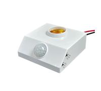 Kueohse E27 LED Support de Lumière Ampoule PIR Corps Humain Capteur Infrarouge Support de Lampe 220 V avec Interrupteur de Régulation Détecteur de Mouvement Base de Lampe