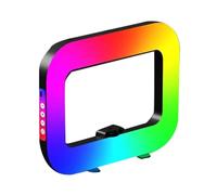 Kueohse Éclairage Annulaire RGB pour la Photographie, Rechargeable pour Selfie, Éclairage Portable pour Téléphone en Direct, Vidéo, Studio de Maquillage, et Remplissage de Lumière de Cage de Lapin.