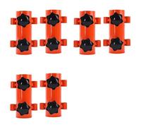 Kueohse Ensemble de 6 Pièces de Poteau D'Auvent Tube Fixe Coupe-Vent Réglable en Plein Air de Camping Accessoires de Poteau de Support-Couleur Orange