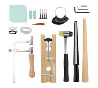 Kueohse Ensemble de à Bagues, Outil de Mesure de la Taille des Bagues, Trousse pour Fabriquer des Bagues avec un Calibreur en Plastique, Outil pour Fabriquer des Bagues