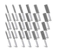 Kueohse Ensemble de Brosses de Nettoyage D'Alésage Ensemble de Brosses D'Alésage Métallique Brosse de Nettoyage en Acier Inoxydable pour Perceuse Électrique Impact Driver 24 Pièces