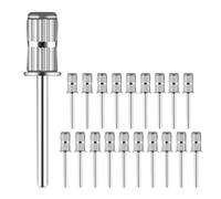 Kueohse Ensemble de Forets à Ongles à Mandrin, 20 Pièces de Ponçage de 3/32 Pouces pour Perceuse à Ongles, Arbre de Bande de Ponçage de Remplacement