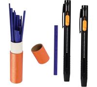 Kueohse Ensemble de Marqueurs pour Tissu Effaçables à la Chaleur (23 Pièces), Comprenant 2 Stylos à Craie, 20 Recharges Bleues et 1 Boîte de Recharges - Parfait pour Les Projets DIY.
