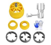 Kueohse Ensemble de Matrices de de Tuyau en Plastique avec 3 Matrices 1/2 3/4 1 Pouce Filetage de Tuyau Outil de Plomberie Filetage de Tuyau Compatible avec Perceuse Électrique