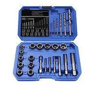 Kueohse Ensemble D'Extracteurs de Vis et de Boulons Ensemble D'Extracteurs de Boulons de Foret avec Adaptateur Hexagonal, Ensemble D'Extracteur D'Écrou de Roue Cassé