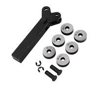 Kueohse Ensemble D'Outils de Moletage pour Tour à Métaux à Double Roue de 7 Pièces avec Roue de Moletage Droite à Pas de 0,5 Mm/1,0 Mm/2,0 Mm