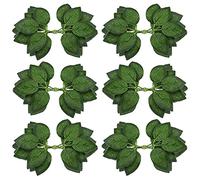 Kueohse Fausses Feuilles Artificielles pour DéCorations de Roses - 36 Feuilles de Fleurs de Roses en Soie avec des Tiges Flexibles de Vignes RéAlistes