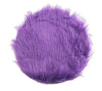 Kueohse Faux Peau de Mouton en Laine Tapis 30 x 30 cm Moquette Soft Longhair Decoratif Coussin de Chaise Canape Natte (Rond Violet)