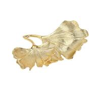 Kueohse Feuille d'or Ginkgo Biloba Feuille Plateau DéCoratif Plateau de en ou Bureau Plat DéCoratif Organisateur Plateau pour Collier Anneau