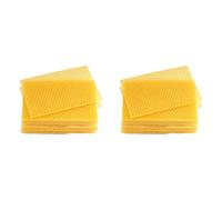 Kueohse Feuilles de Cire D'Abeille 60 Pièces Feuilles de Fond de Teint Cire D'Abeille Fond Teint Cire pour Cadres D'Abeilles Feuilles en Nid D'Abeille Naturel Feuilles de Cire D'Abeille