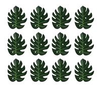 Kueohse Feuilles de palmier tropicales artificielles, décoration de fête jungle, mariage hawaïen animal, décoration de table à , S, , facile à utiliser