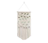 Kueohse Feuilles Macramé Tenture Murale Feuille Verte Macramé Tenture Murale Boho Décoration Murale Tenture Murale Tapisserie Faite à la Main B Facile à Utiliser