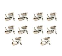 Kueohse Fiches à Angle Droit 1/4 Pouce Style Plat Bas Mono pour Câbles de Haut-Parleur, Câbles de Raccordement Fiche Téléphonique 1/4 Pouce Phono 6,3 mm - Paquet de 20