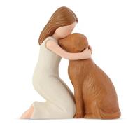 Kueohse Figurines « Love My Dog », Cadeaux Commémoratifs D'Amitié avec Un Canin, Figurines Sculptées et Peintes à la Main pour Les Amoureux des Chiens B