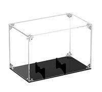 Kueohse Football Display Case Support de Football en Acrylique avec Couvercle et Base Noire BoîTes de Football Transparentes avec Support de Ballon